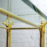 Ramiro Tarazona 24 Carat Goldplated Display Cabinet w. Glass Shelves 1980s