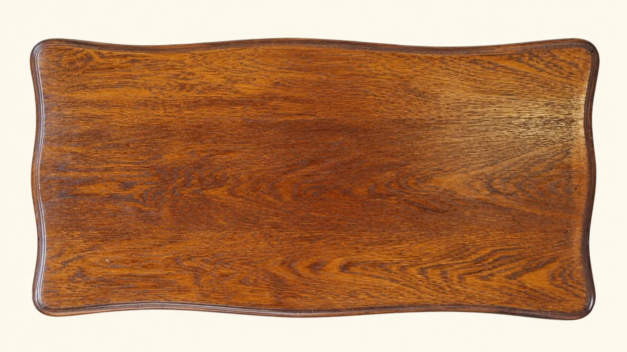 English oak Arts & Crafts chest – sabre legs, red lining