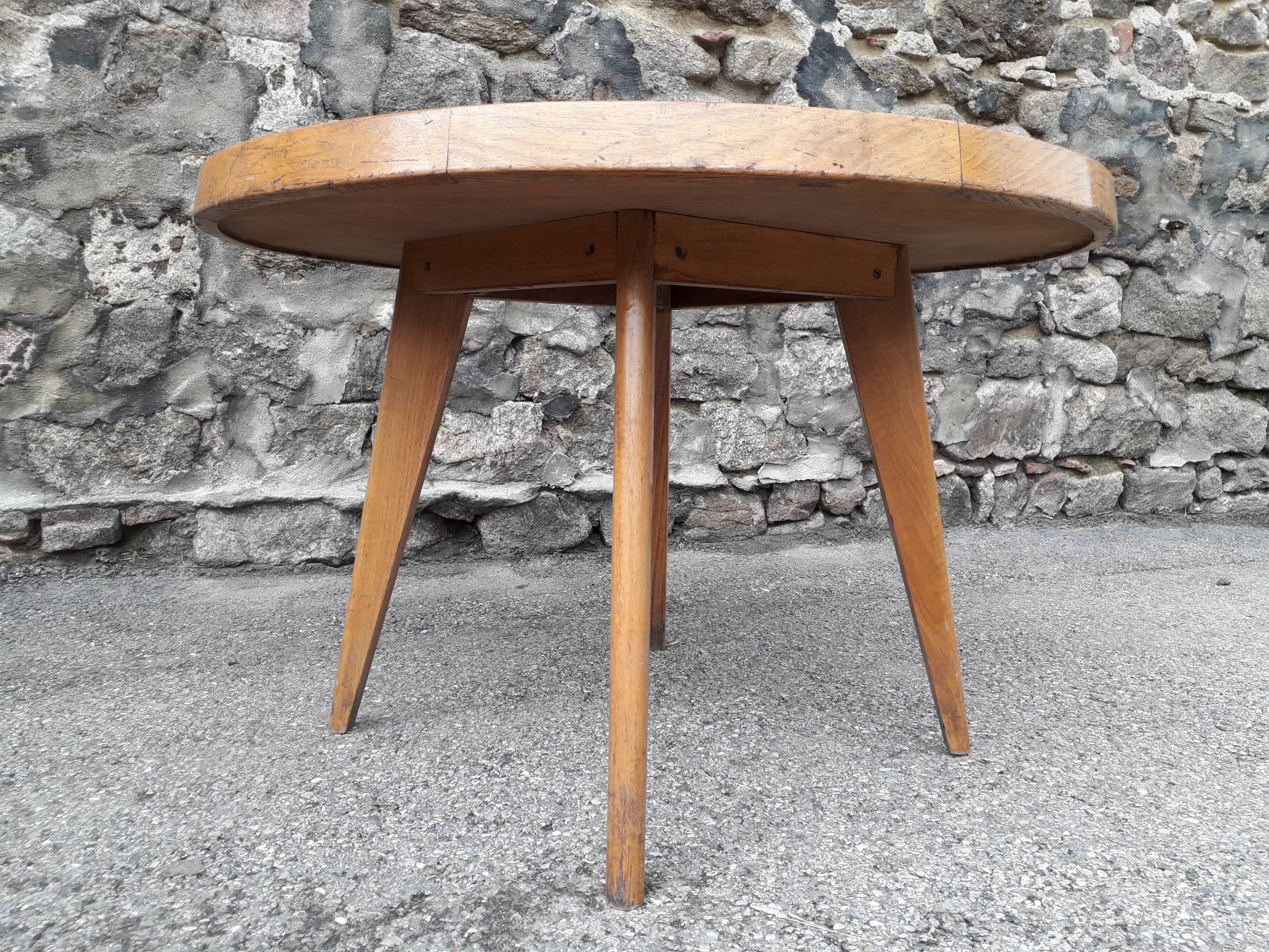 Coffee table vintage compass feet