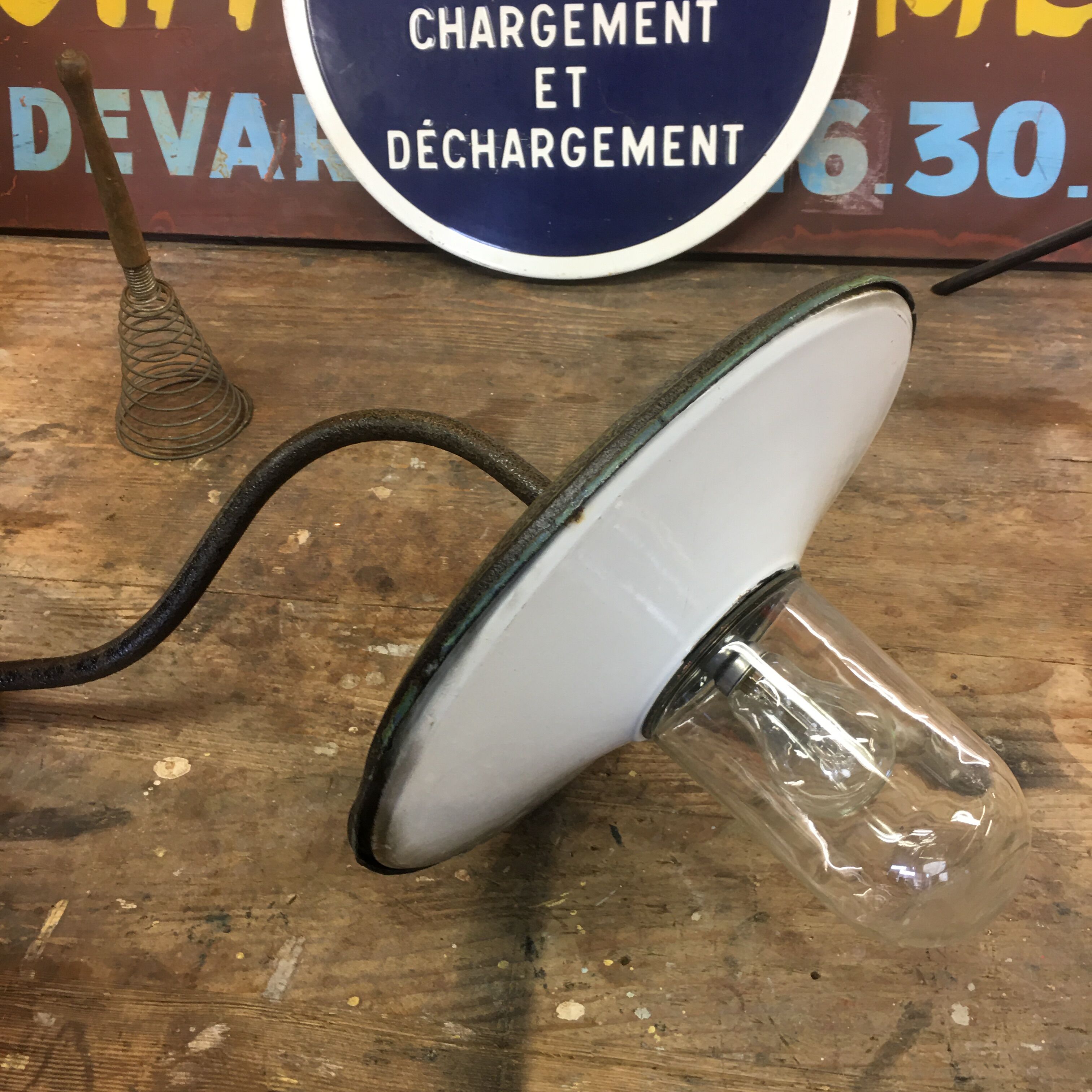 Old gooseneck lamp
