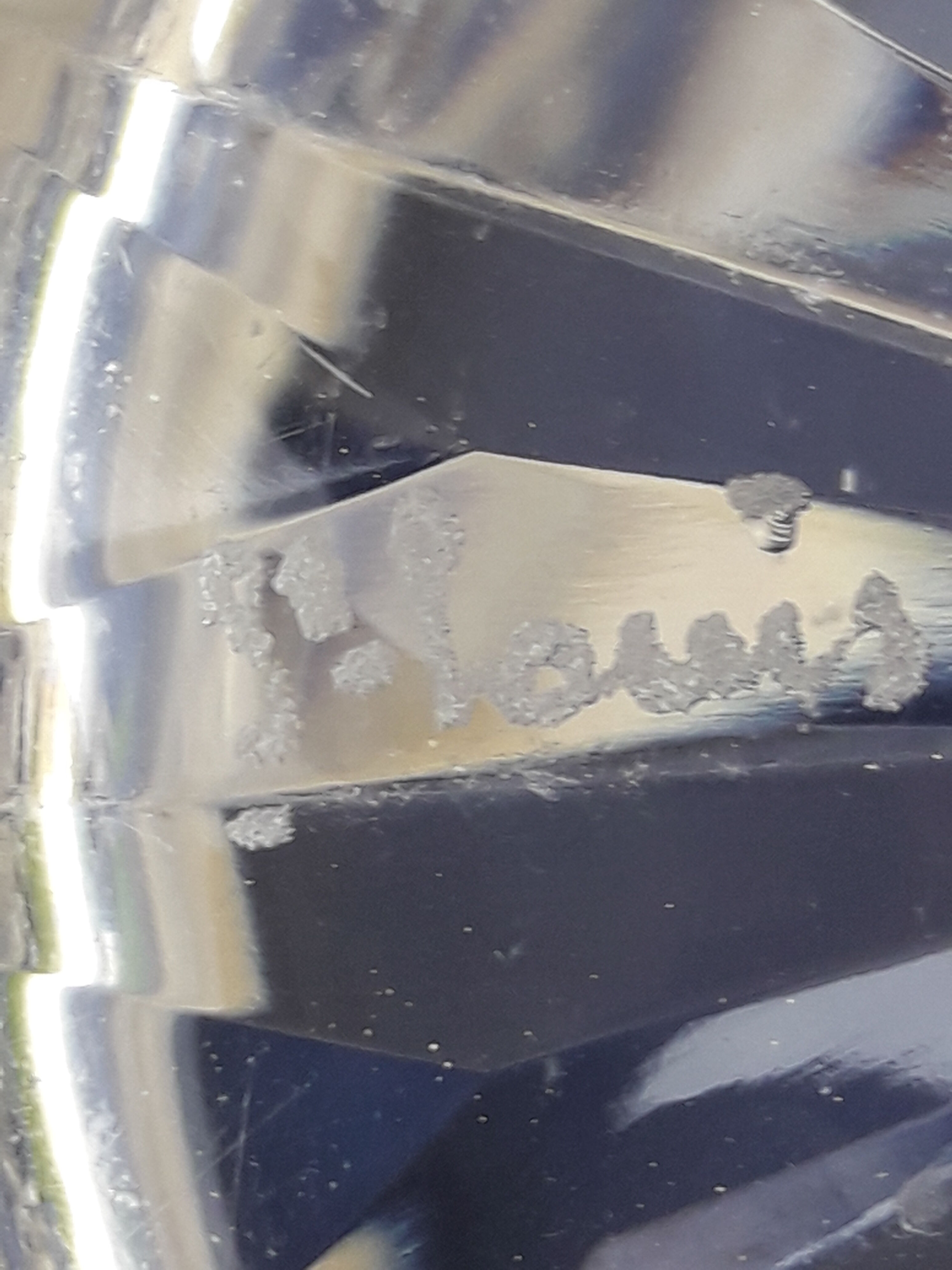 Ice bucket ice cubes signed crystal Saint Louis