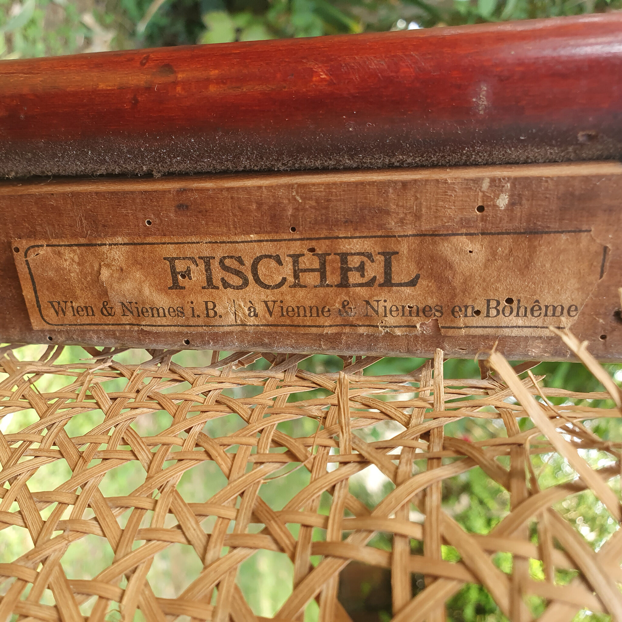 Fischel curved wooden adjustable chair, circa 1910