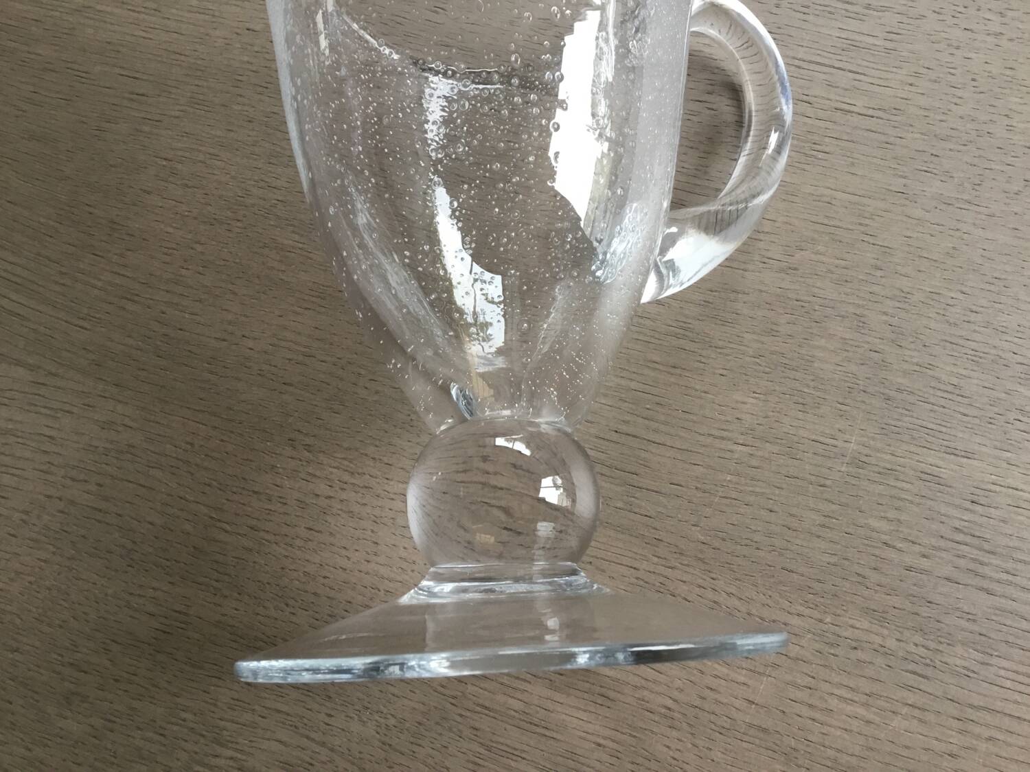 Handcrafted blown glass carafe