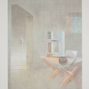 Carlo GUARIENTI : Scène d'intérieur, Héliogravure signée