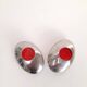 Pair of Nuance candle holders in the shape of pebbles.