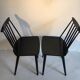 Pair of Black Chairs by Folke Palsson for FDB MOBLER Denmark 1966