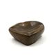 Luxury fossil brown marble ashtray bowl, France 1970s