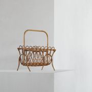 Bamboo magazine rack in mid-century 1960 style