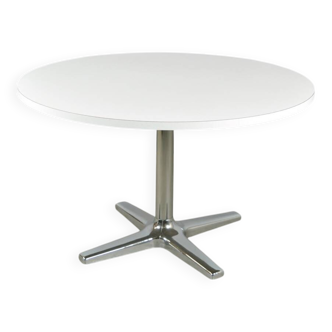 Modern vintage dining table with chrome star base by pastoe, 1970s