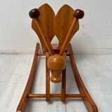 Vintage rocking wooden grasshopper chair