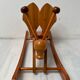 Chaise sauterelle en bois à bascule vintage