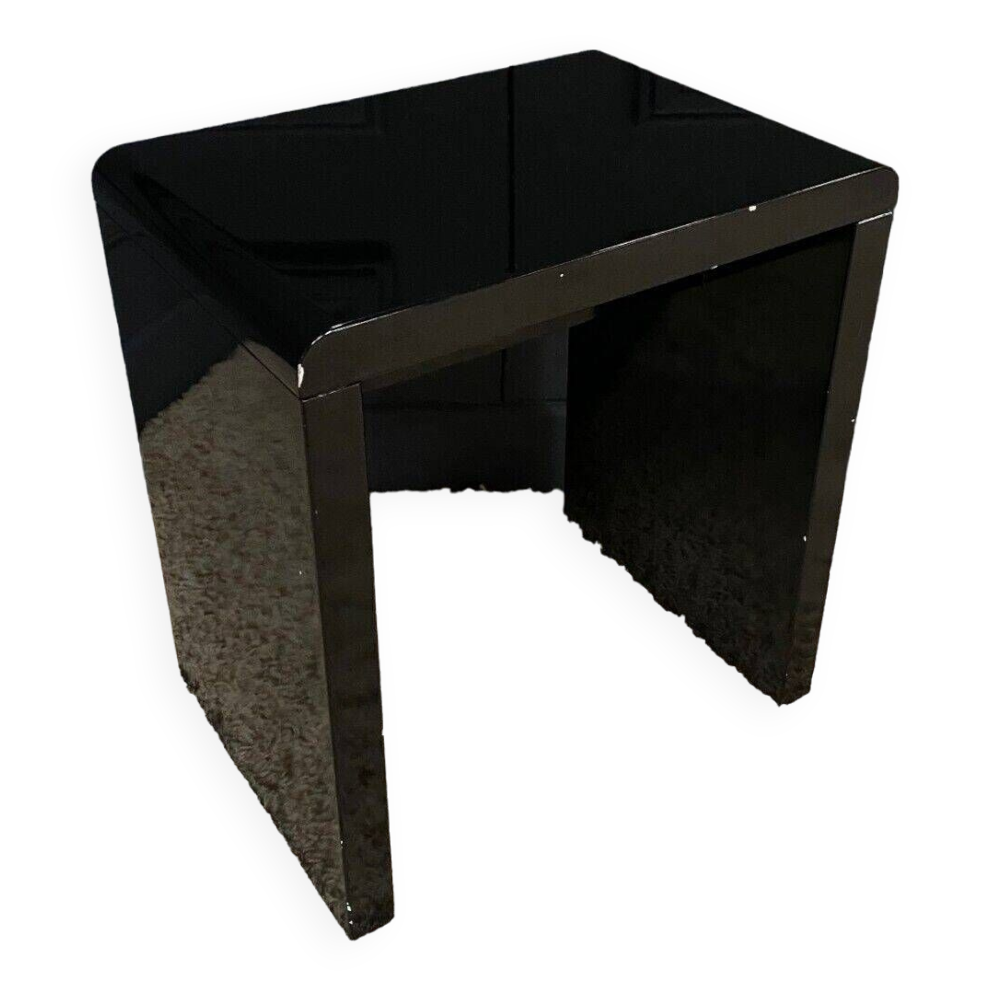 Piano lacquer stool end table 1950