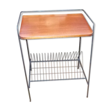 Side table with vinyl or magazine holders