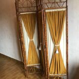 Bamboo and velvet screen