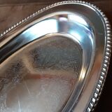 Large oval metal platter
