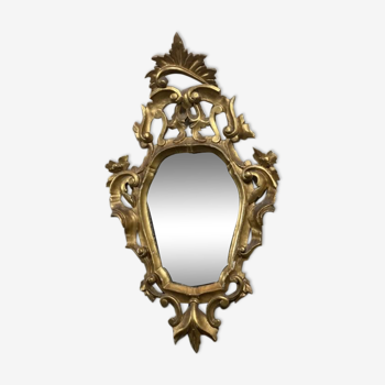 Miroir en bois doré, Italie début XXème siècle - 75x44cm