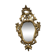 Golden wood mirror, italy early 20th century - 75x44cm