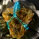 Antique amber glass bon bon glass basket