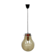 Vintage smoked glass pendant lamp hanging