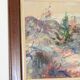 Mid-century Swedish oil painting "Abstract Landscape" – Vintage and framed