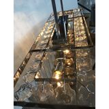 Rectangular “tronchi” murano glass chandelier