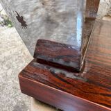 Vintage 1970s ceramic tile coffee table with chrome legs.