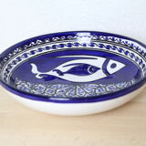 Cut or empty pocket ceramic fish, blue