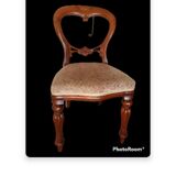 Round table and 4 chairs mahogany of the indies