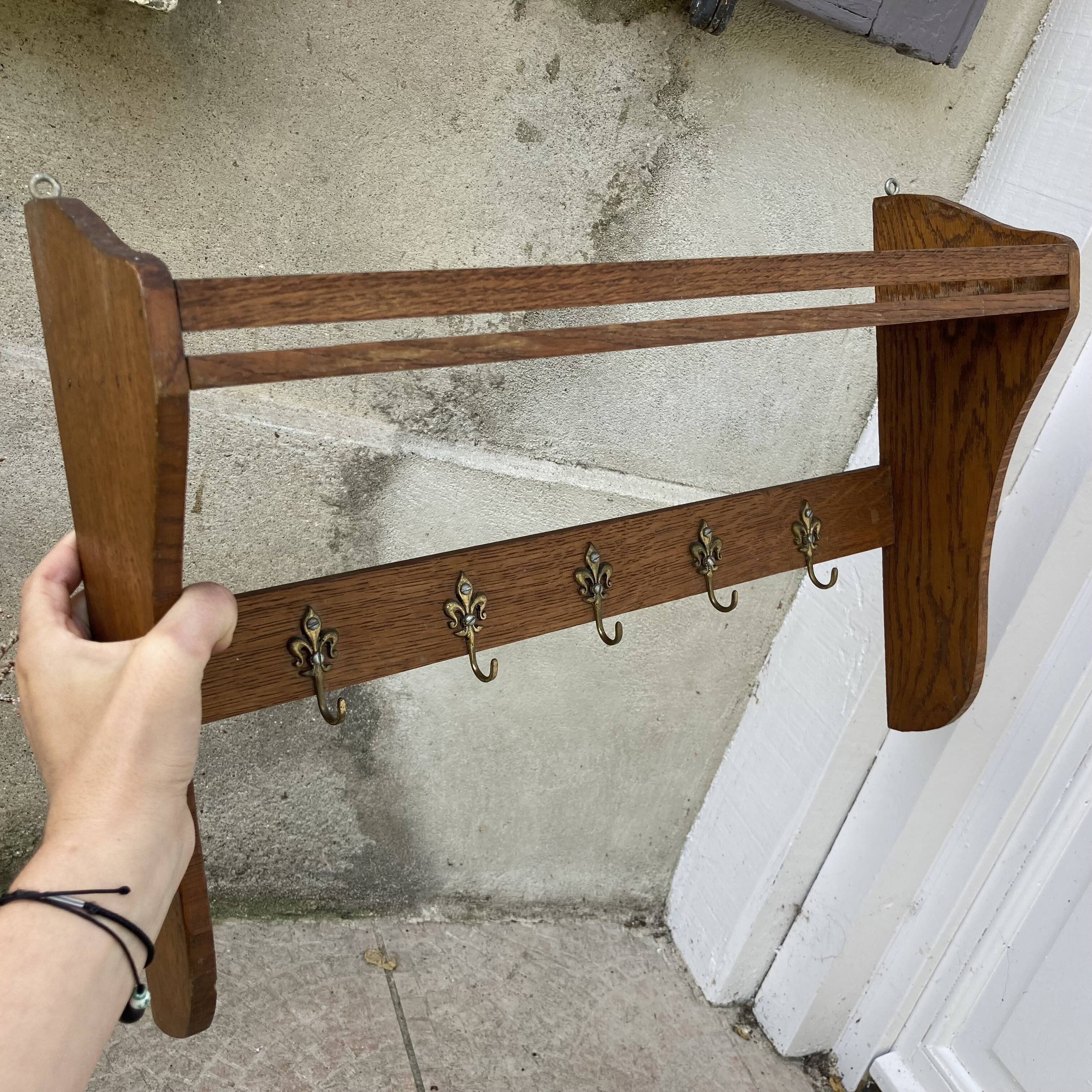 Vintage wall coat rack