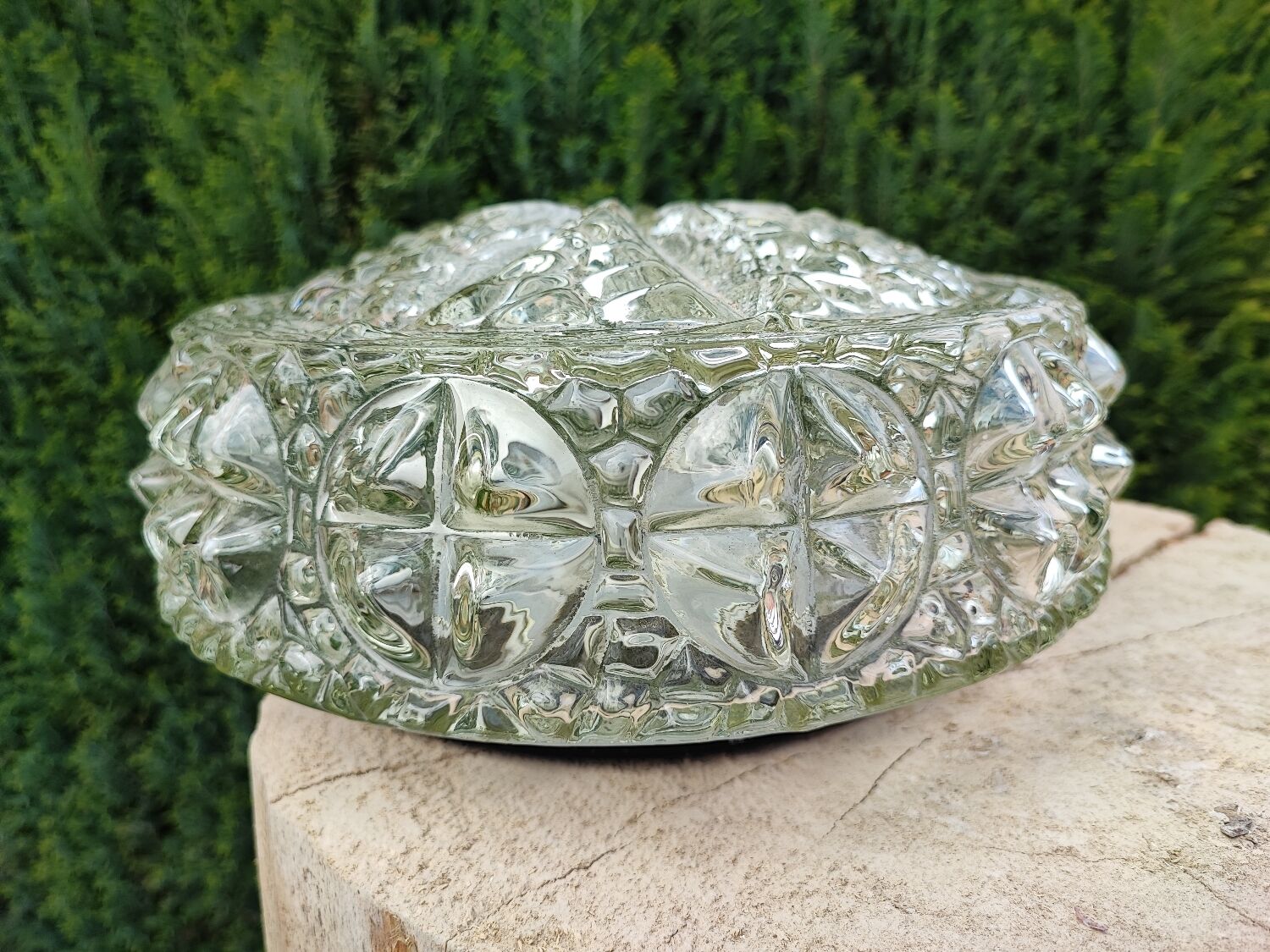 Vintage glass ceiling lamp
