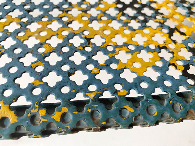 Perforated metal garden coffee table