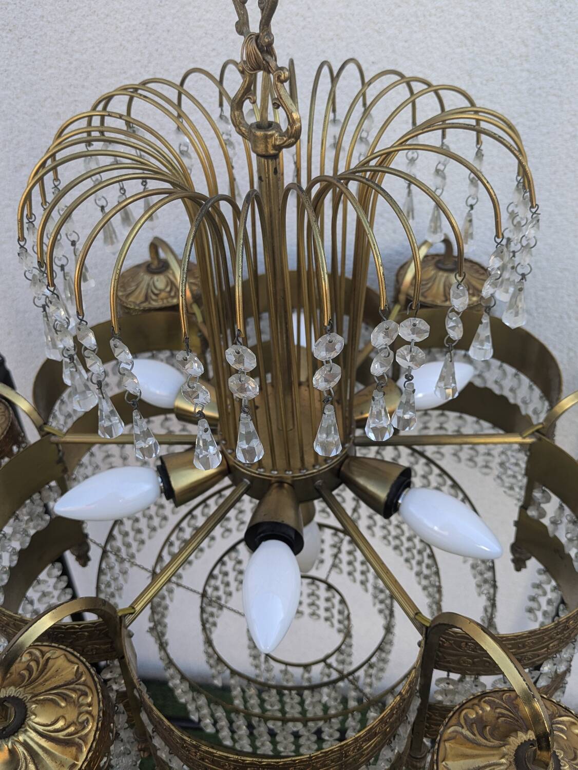 Lustre vintage mid century, Hollywood Regency