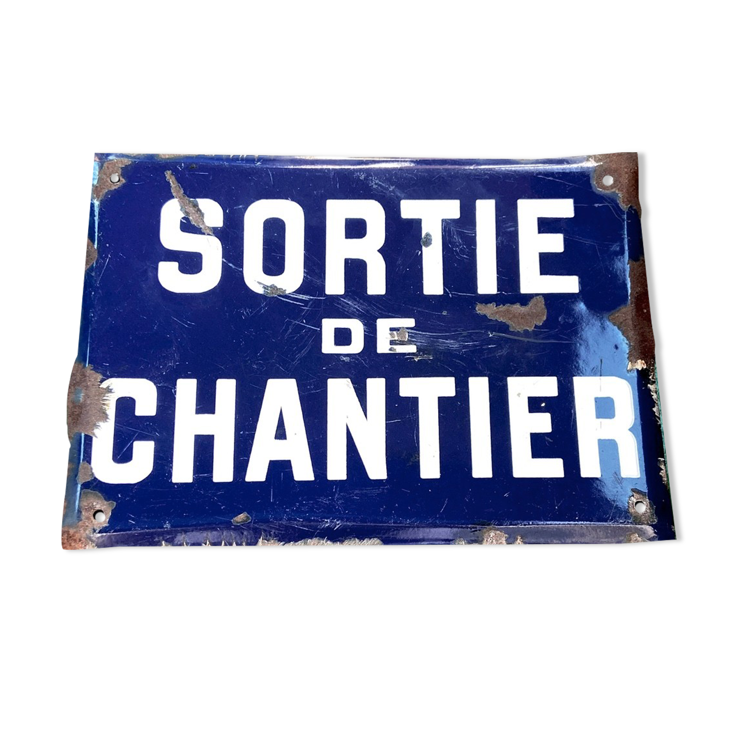 Enamelled plate old site exit