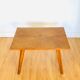 Coffee table vintage compass feet inlaid wood