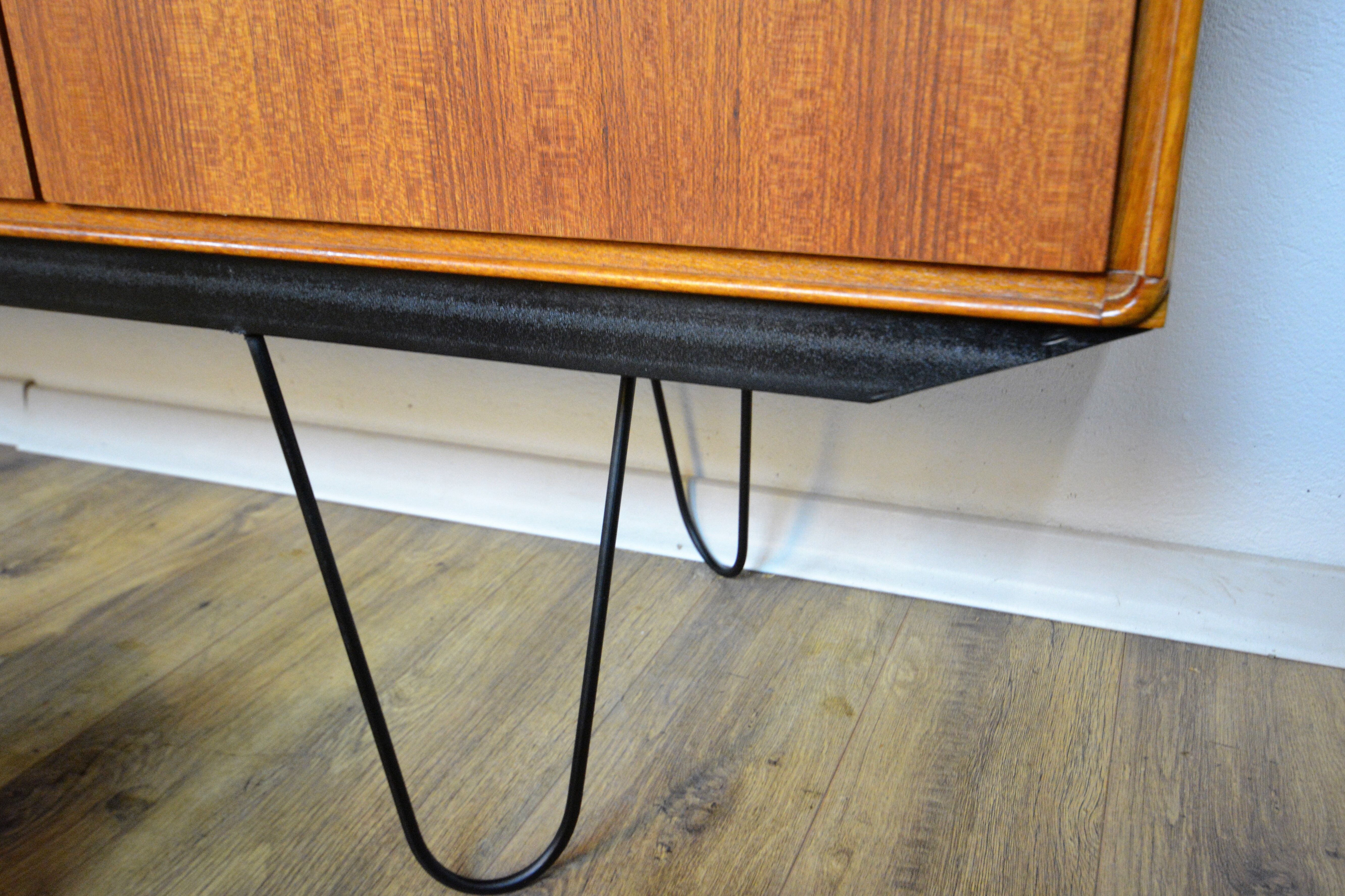 Scandinavian sideboard Fristho teak and metal