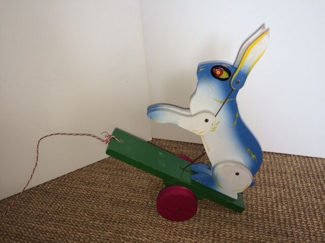 Rabbit wood painted to draw