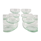 Suite de 10 coupelles en cristal de Daum