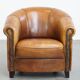 Fauteuil club en cuir de mouton