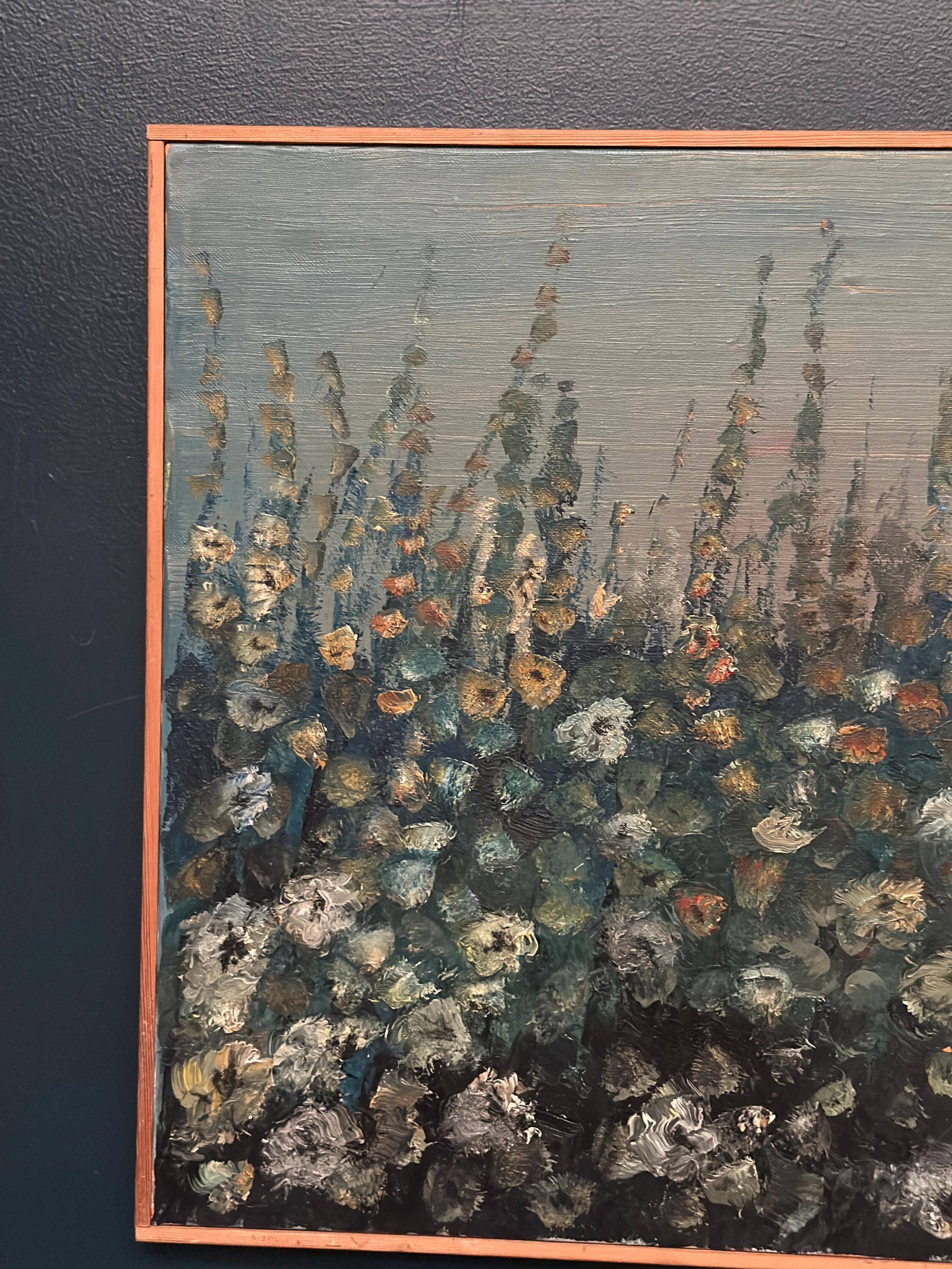 Original Swedish Oil on Canvas – “Flowers” – Signed – Dated 1995 – Vintage