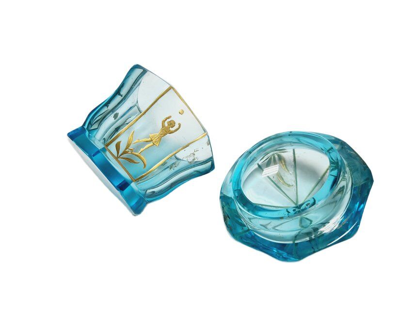 Biedermeier candy dish from Moser, Bohemia, 1890s