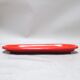 Oval red ceramic dish Italy 60s