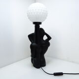 Ceramic love couple lamp and opaline ball