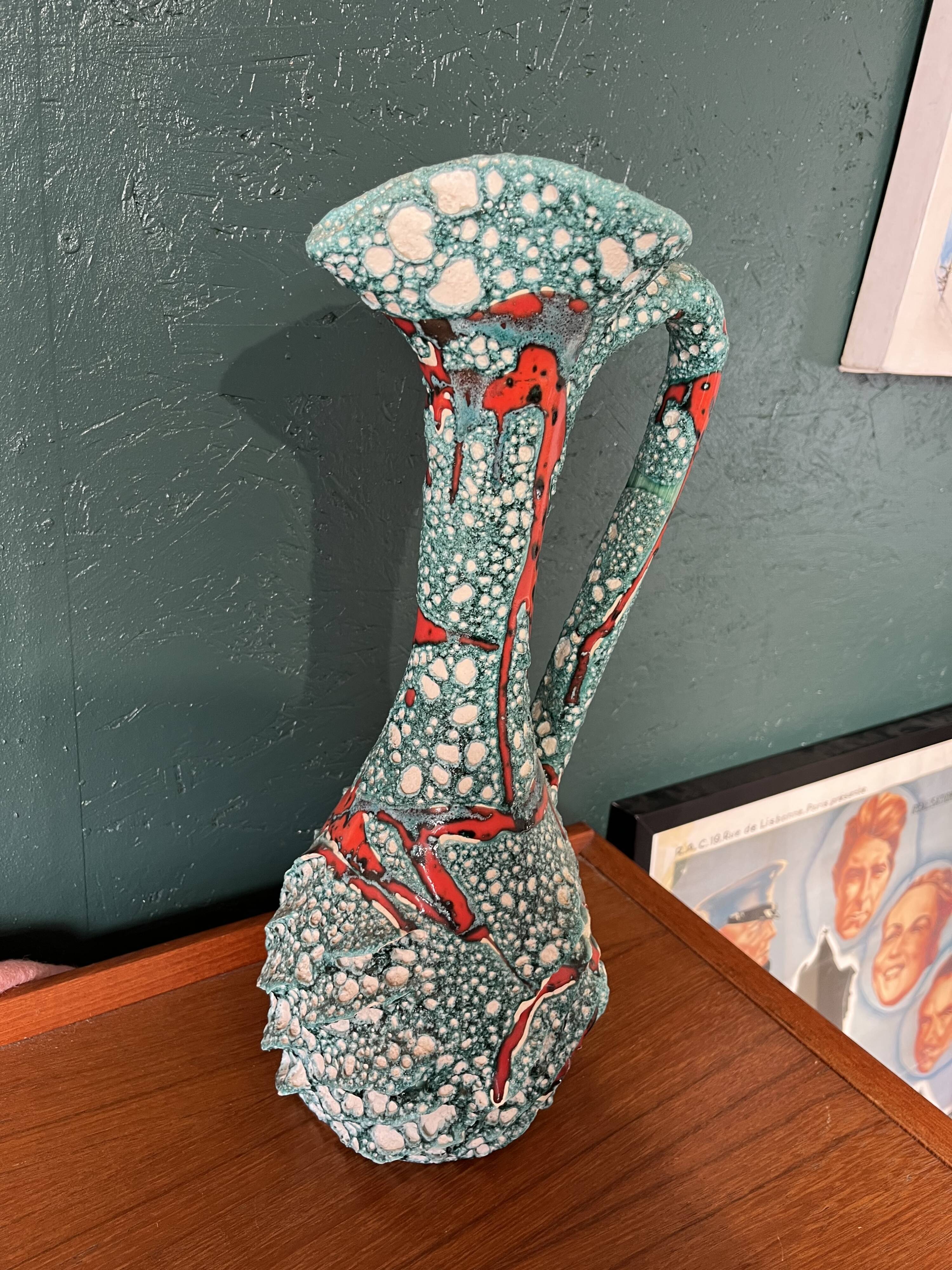 Vase Vallauris fat lava