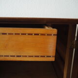 Art Deco enfilade in wood and magnifying glass