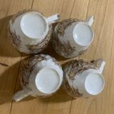 4 cups coffee with Johnson bros saucers