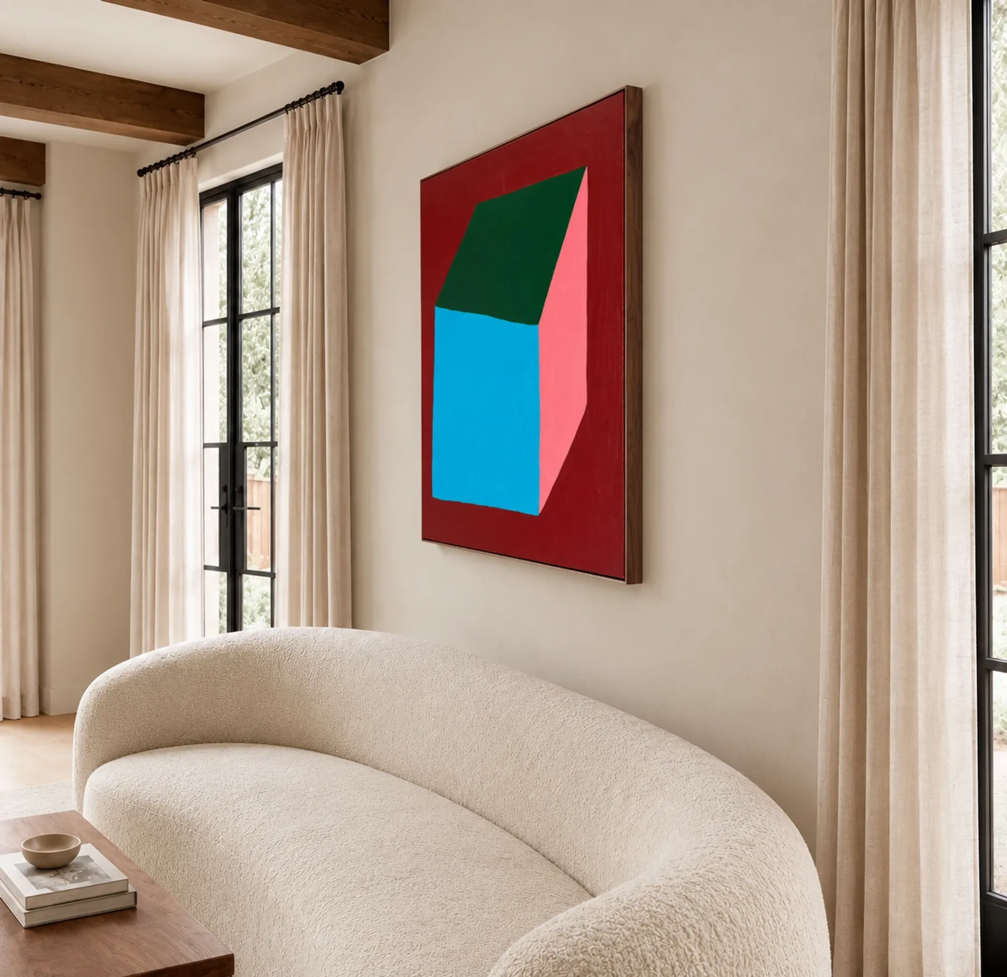 Contemporary canvas painting signed Bodasca "Volume n.1"