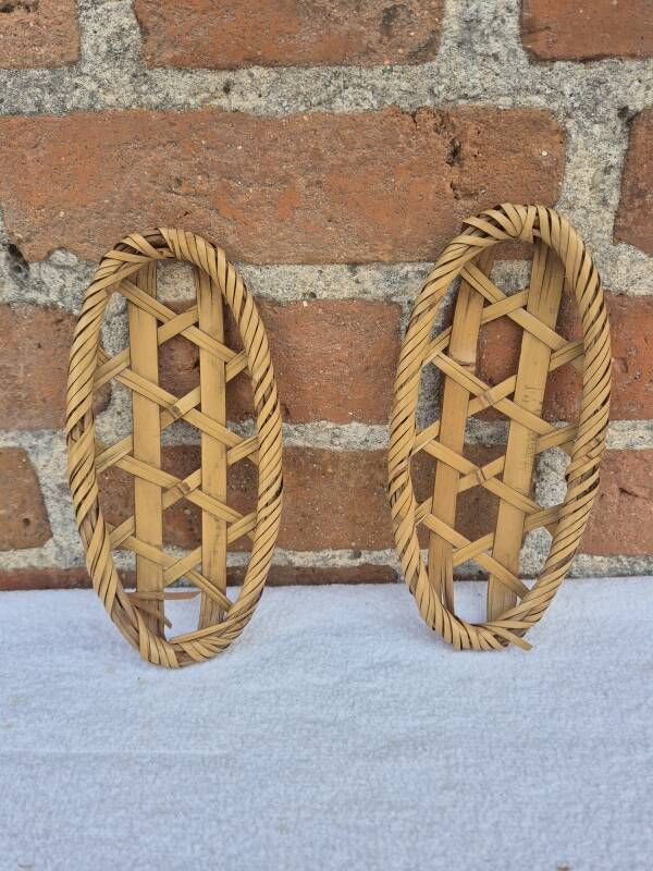 Paire de petites corbeilles panières bambou