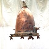 Industrial copper hanging lamp around the 1950