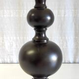 Lampe à poser en bois tourné années 80