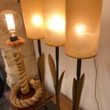 Trio de lampes jonc de mer "Mis en demeure"